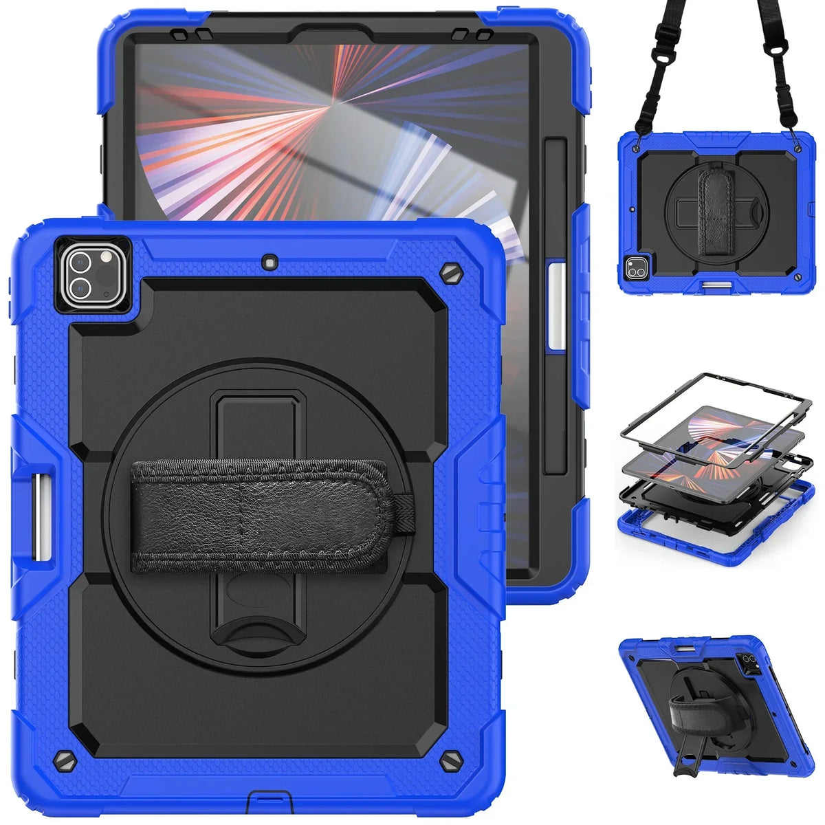 360 Rotation Kids Stand Tablet Case for 2026 New IPad Air 8 M4 11 13 inch , For iPad A19 12th 11th 10th A16 Air 7 6 M3 M2 Cover