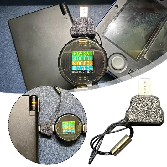 Charge Converter For Ndsi/2ds/3ds Converter Type C Charging Cable Adapter Support C To C A To C With Lanyard Holes Easy Use