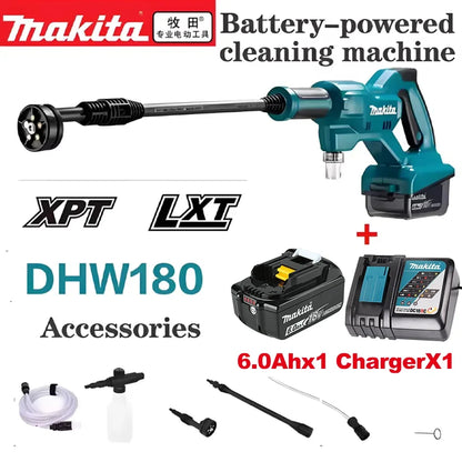 Makita DHW180 18V LXT Cordless High‑Pressure Washer Portable High‑Flow Rechargeable Battery‑Powered Cleaning Power Tool