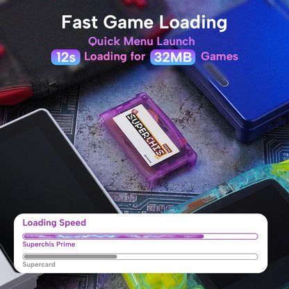 SuperChis Prime GBA Cart Reader with 256KB SRAM, 1Gbit NOR Flash, 1Mbit SRAM, SuperFW for GBA, GB Player, NDS, NDSL Console