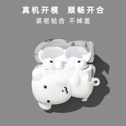 For Airpods 3 4 5 Pro Pro 2 Pro 3 Cute Hugging Dog Cat Silicone Earphone Case Cover