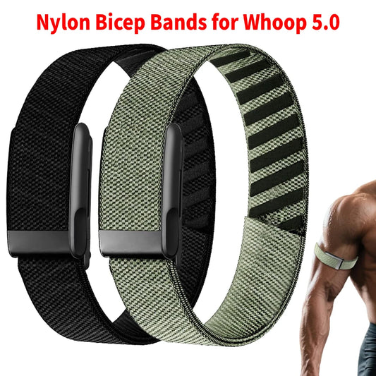 Replacement Nylon Bicep Bands for Whoop 5.0 Health,Fitness Activity Tracker Arm & Ankle Fitness Sport Strap for Whoop 5.0