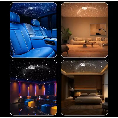 Rotatable Galaxy Starry Sky Projector Portable Car Home Decor 2-in-1 Wiring-free Led Sunset Atmosphere Lamp Children Adult Gifts