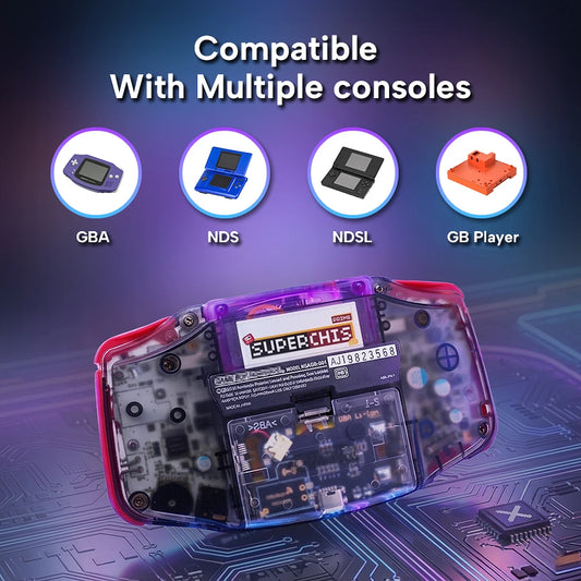 SuperChis Prime GBA Cart Reader with 256KB SRAM, 1Gbit NOR Flash, 1Mbit SRAM, SuperFW for GBA, GB Player, NDS, NDSL Console